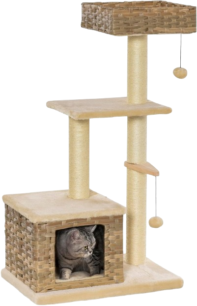 PawHut Rattan Cat Scratching Post