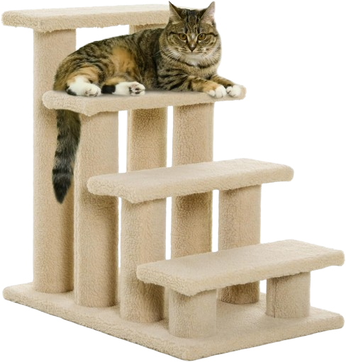 Pawhut Pet Stairs for Cats and Dogs - 4 Steps