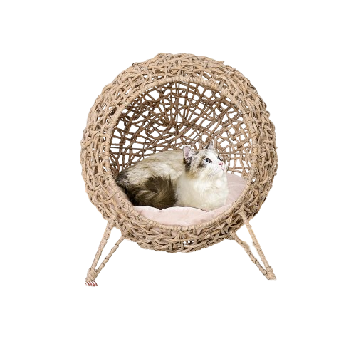 PawHut 20.5" Weaved Cat Bed