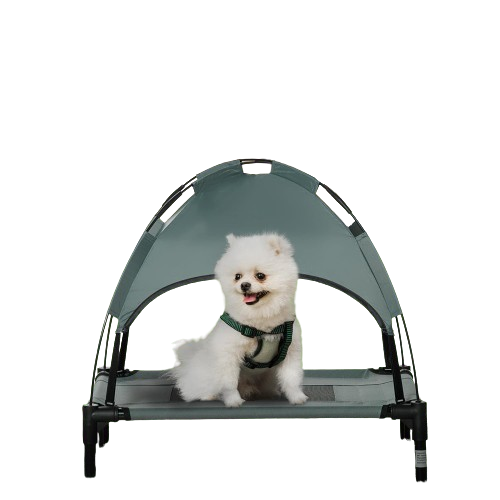 PawHut Elevated Dog Bed with Removable Canopy